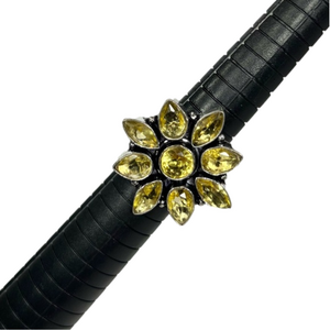 Citrine 925 synthetic Gemstone Ring size 7